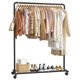 thumbnail image 1 of Perchero Sakugi Clothing con estante de malla de almacenamiento y ruedas, 1 of 3