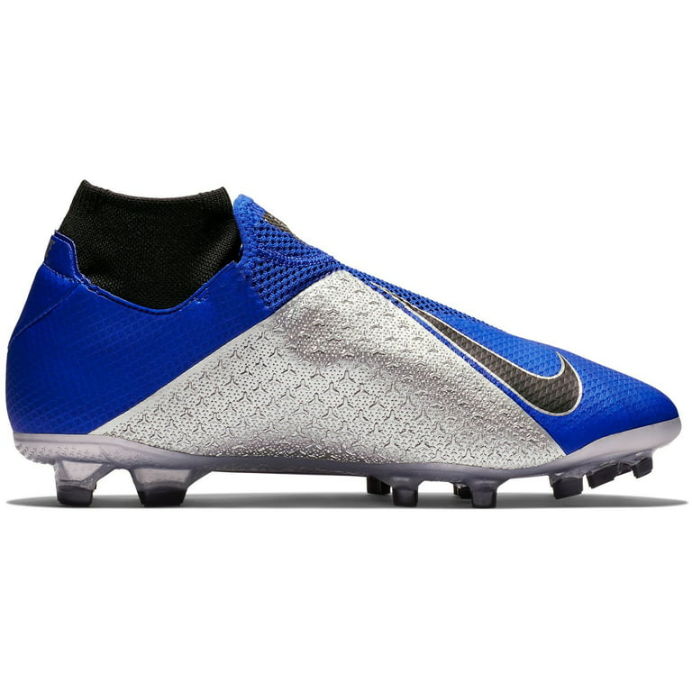 Nike Unisex Phantom VSN Pro DF FG Soccer Shoes (12 M US Mens/13.5 M US Womens, Racer Blue/Black) -