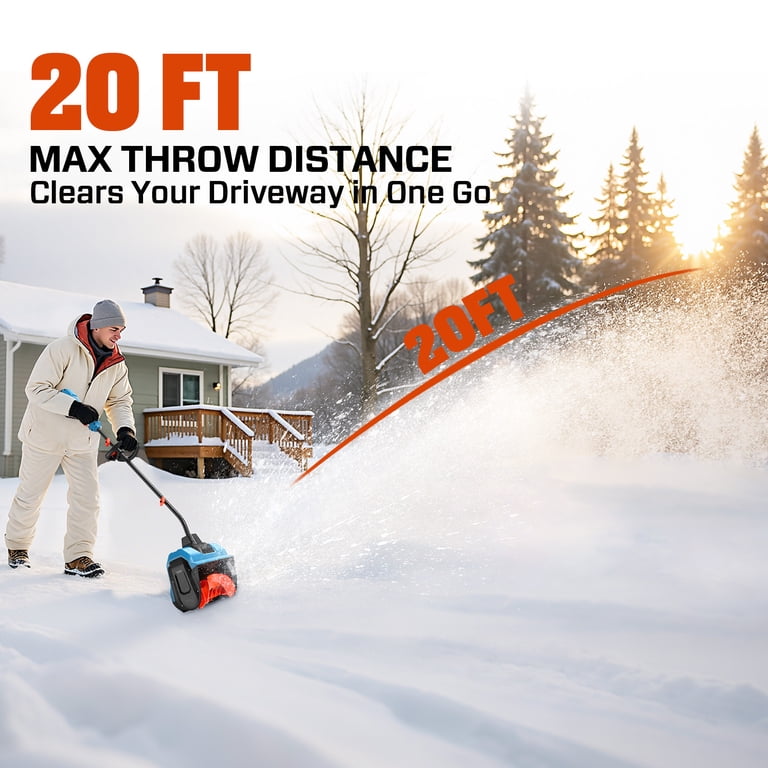 SENIX 40V 13-inch Cordless Snow Shovels & electric shovel with 2