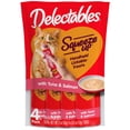 thumbnail image 3 of (4 pack) Hartz Delectables Squeeze Up Interactive Lickable Wet Cat Treats Tuna & Salmon, 0.5oz Tube (4 Count), 3 of 11