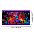 thumbnail image 2 of ToyKingdee Merry Christmas Blacklights Tapestry Neon | Christmas Garage Door Cover Cartoon Santa Gift Bag Neon Merry Xmass Backdrop Holiday Decorations, 2 of 3