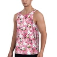 thumbnail image 2 of Rateoe Rose Rabbit Pattern Sleeveless Gym Shirt Muscle Tee Breathable Workout Shirt Slim-Fit Tank Quick Dry Fit Muscle Tank Top Bodybuilding Sleeveless T Shirt-X-Large, 2 of 7