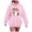 Pink, variant on Towmus Women Cute Pattern Hoodie Girl Halloween Pumpkin Face Tops Cartoon Sweatshirt Long Sleeve Casual Streetwear