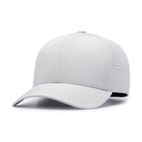 Pacific Headwear Lightweight Perforated Snapback Cap, Silver - One Size
