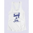 thumbnail image 3 of Surf Is Love! Tank Women -Image by Shutterstock, Female x-Large, 3 of 4