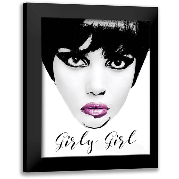 Sommers, Mindy 20x24 Black Modern Framed Museum Art Print Titled - Girly Girl