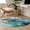 Multicolor, variant on Turquoise Blue Round Area Rug 4 FT, Non Slip Indoor Outdoor Rug, Modern Teal Gold Marble Textured Washable Soft Circular Carpet Non-Shedding Floor Mat for Coffee Table Nursery Foyer Balcony