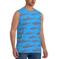 thumbnail image 2 of Balery Cute Shark Camisetas sin mangas para hombre, absorbe la humedad y protege contra el mal olor.-X-Large, 2 of 7