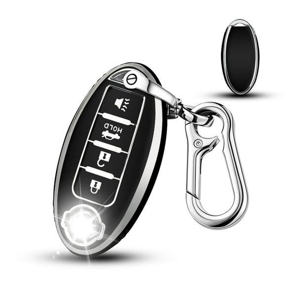 Nissan Key Fob Cover - 4-Button Car Key Protector Case, Compatible with 2023-2024 Pathfinder & Rogue, Includes Metal Keychain - Remote Key Protection Accessory