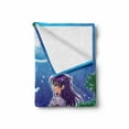 thumbnail image 2 of Anime Soft Flannel Fleece Blanket, Illustration Romantic Couple Holding Hands Under Moonlight Love in Manga Themed Print, Cozy Plush for Indoor and Outdoor Use, 70" x 90", Multicolor, by Ambesonne, 2 of 6