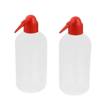 Unique Bargains2pcs 17oZ 500ml Red Tip Tattoo Diffuser Green Soap Supply Wash Squeeze