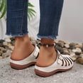 thumbnail image 4 of Abomasnow Clogs for Women Mules Shoes Comfortable Dressy Closed Toe Platform Sandals Summer Casual Adjustable Slip On Walking Wedges, 4 of 9