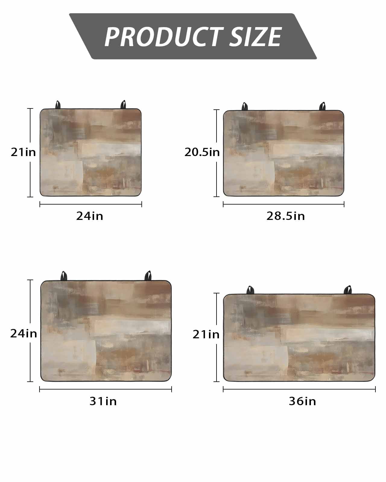 Stove Top Covers for Electric Stove, Brown Glass Stovetop Cover Protector, Oil Painting Abstract Art Contemporary Induction Cooktop Protector Oven Mat for Kitchen Countertop 24"x21"