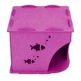 thumbnail image 2 of Cardboard Cat House Cardboard Cat Scratcher Cat House Cat Cardboard House Felt Cat House DIY Felt CaCasa de cartón para gatos, casa de cartón para gatos, plegable, portátil, semicerrada, transpirable Mgaxyff NO, 2 of 5