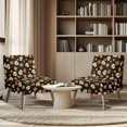 thumbnail image 4 of HELLHERO Skull and Sunflower Pattern Accent Chair Cover Protector, Dustproof Stain Resistant Armless Accent Chair Washable Cover for Hotel Dining Room, 4 of 8