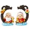 2 Pcs Grandpa Grandma Longevity God Cake Decoration Chinese Blessing Word Tabletop Centerpiece Anniversary Party Supplies Sweet Gift