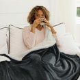thumbnail image 6 of ROSEKIND Ultra Soft Cozy Faux Fur Throw Blanket, Fuzzy Plush Thick Bubble Blanket| Gray|50x60inch, 6 of 6