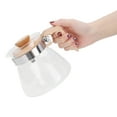 thumbnail image 6 of 600ml Glass Pour Over Coffee Server with Wooden Handle Lid for Home & Office, 6 of 8