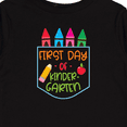 thumbnail image 4 of Inktastic 1st Day of Kindergarten Crayons and Apple Back to School Boys or Girls Long Sleeve Toddler T-Shirt, 4 of 5