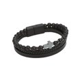 thumbnail image 4 of Pulsera de hombre de acero inoxidable con piedra natural y tejido cruzado, 4 of 5