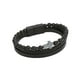 thumbnail image 4 of Pulsera de hombre de acero inoxidable con piedra natural y tejido cruzado, 4 of 5