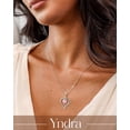 thumbnail image 2 of Yndra Heart Necklace for Women,S925 Sterling Silver October Pink Tourmaline Birthstone Crown Pendant Necklace,Jewelry Gift for Her Wife Mom Girlfriend,Birthday Valentine’s Day Mother’s Day Gift, 2 of 10