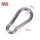 thumbnail image 2 of 304 Stainless Steel Spring Carabiner Snap Hook Keychain Quick Link Lock Buckle, 2 of 5