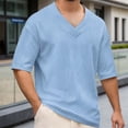 thumbnail image 1 of CasualCrewNeckJacquardKnitTShirtBreathableComfortableEverydayWearEssentialForSpringSummerSeason, 1 of 4