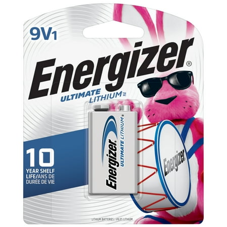 Energizer Lithium 9V Batteries (1 Pack), Lithium 9 Volt Batteries