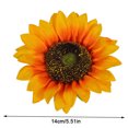 thumbnail image 2 of Cabeza de girasol artificial Simulación de cabezas de flores Ramo de fiesta de boda Accesorios de bricolaje, 12 piezas, Amarillo anaranjado, 14cm Monstrate HA7119-04B, 2 of 6