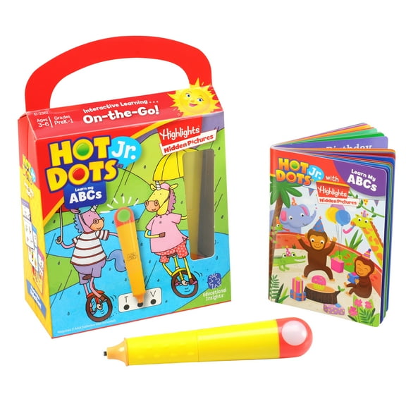 Educational Insights Hot Dots Jr. Learn My ABCs with Highlights Homeschool Learning Workbooks, 48 Early Learning Lessons, Interactive Pen Included, Ages 3 