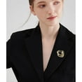 thumbnail image 3 of Vintage Geometric Brooch Pin for Women Men Gold Silver Plated Hollow Lapel Pin Minimalist Statement Jewelry for Suit Costume Party Chest Accessories Simple Metal Unique Corsage, 3 of 6