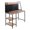 Black , Natural, variant on Geo Shelf Contemporary Office Desk In Black Steel And Natural Wood