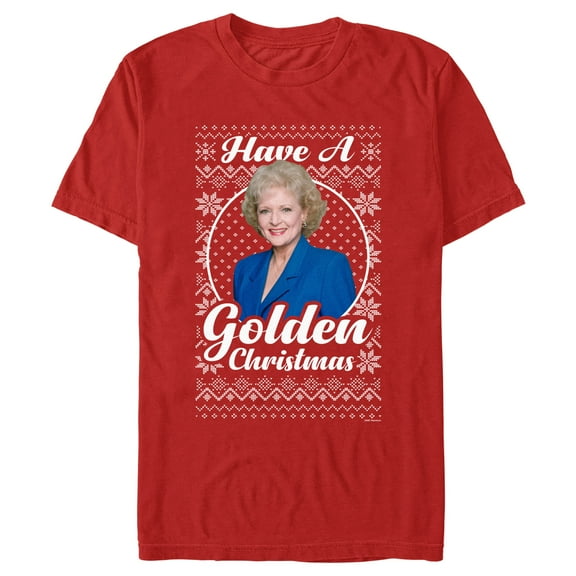 Men's The Golden Girls Ugly Christmas Rose Portrait Graphic T-Shirt
