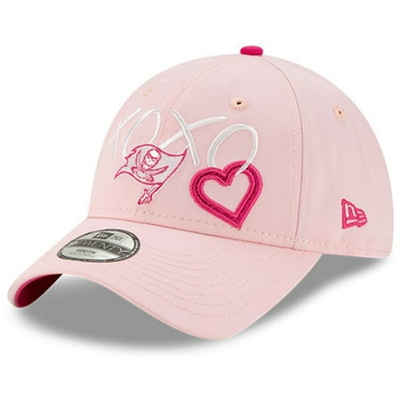Tampa Bay Buccaneers New Era Girls Youth Heart 9TWENTY Adjustable Hat - Pink - OSFA