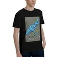 thumbnail image 2 of Bingfone Fun Riding Dinosaur Men'S Loose Fit Short-Sleeve Pocket T-Shirt, 2 of 7