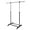 Black, variant on Adjustable Clothing Rack for Hanging Clothes, Heavy Duty Garment Rack with Wheels,Free Standing Rolling Clothes Rack with Shelf & Grid, Easy Assembly Standard Rod, Black & Chrome
