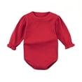 thumbnail image 2 of Auroural Girls 9-12 Month Clothes Onesies Children's Solid Color Long Sleeved Jumpsuit Baby Summer Breathable and Comfortable Bag Fart, 2 of 6