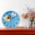 thumbnail image 2 of SKYSONIC Butterfly Daisy Wall Clock 10 Inch Silent Non Ticking Round Clock Oil Painting Clock Easy to Read Clock for Living Room Bedroom Bathroom Home Decor, 2 of 7