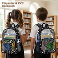 thumbnail image 4 of SEANATIVE Clear Backpacks for Boys Girls Large Capacity Kids Stylish Transparent Bookbag Clear Bags Teens PVC School Backpack School Supplies, Treble Clef Musical Note Black, 4 of 7