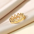 thumbnail image 2 of King and Queen Crown Ring Gold Plated Stainless Steel Power Ring Birthday Anniversary Jewelry, 2 of 5