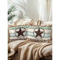 thumbnail image 2 of Outdoor Pillows Waterproof, Western Texas Star Green Bedding Throw Pillows with Insert for Couch Sofa Bed, Farmhouse Brown Country Vintage 12x20 Inch Pillowcases Decorative Patio Pillow Set of 2, 2 of 8