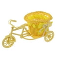 thumbnail image 1 of Artificial Flower Basket Vase Plant Rack Decorative Nostalgic Mini Desktop Storage Basket Tricycle Planter for Garden Yellow, 1 of 8