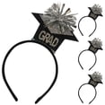 thumbnail image 1 of KAKOWELY 4 diademas para fiesta de graduación, aros para el pelo para graduados, diadema para birrete de soltero o estudiante., 1 of 4