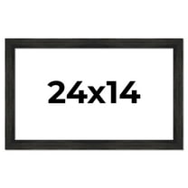24x14 Frame Black Rustic Barnwood Solid Wood Picture Frame | 1.5 Inch Moulding Width | Includes UV
