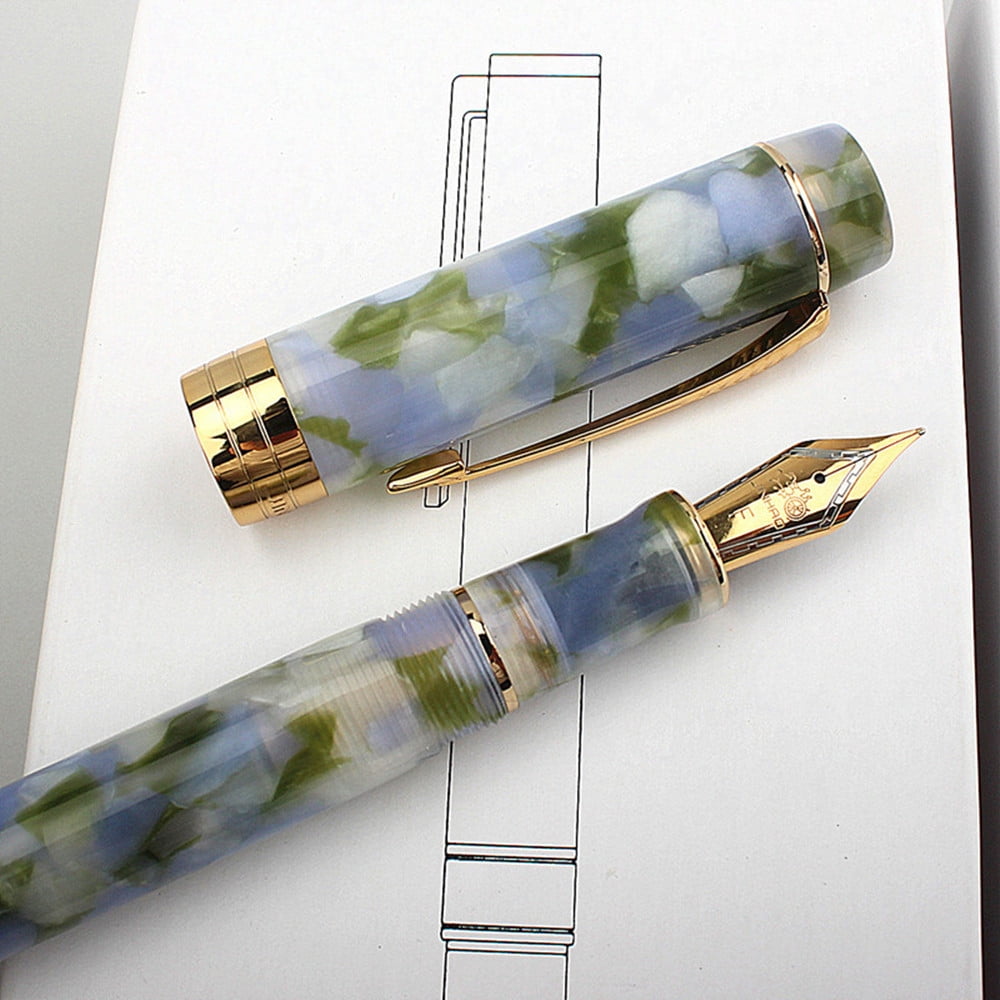 For Jinhao 100 Acrylic Fountain Pen F Nib Big Size High Capacity Converter TAPDRA Spare Part