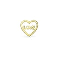 thumbnail image 2 of Bling Jewelry Womens Petite Minimalist 14K Gold Cartilage Ear Heart Stud Earring Symbol of Love, 2 of 5