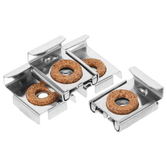 MLINS 1 Set Stainless Steel Mirror Clips With Square Shape For Frameless Mirrors Home Office Use Mirror Clips For Hardware Fittings