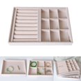 thumbnail image 3 of Organizador de joyas Yinane Bandeja de terciopelo beige Estilo 07, 3 of 8