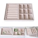 thumbnail image 3 of Organizador de joyas Yinane Bandeja de terciopelo beige Estilo 07, 3 of 8